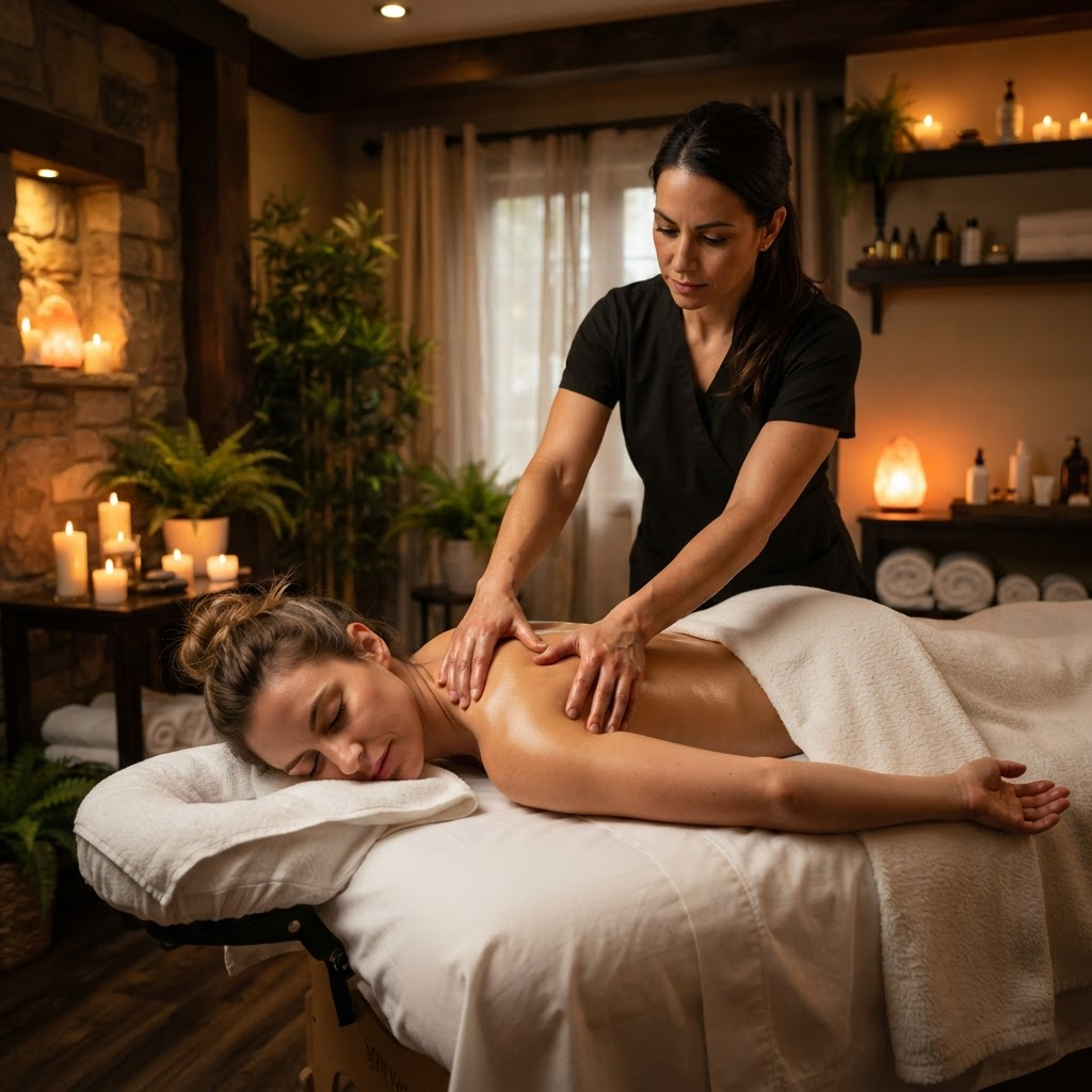 Professional massage therapy session